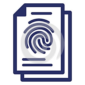 Fingerprint identification   Isolated Vector Icon which can easily modify or edit