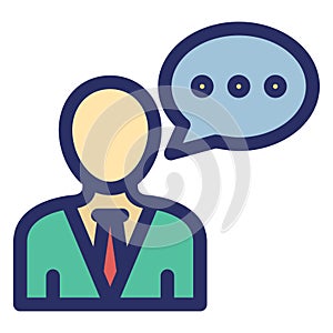 Talking  Isolated Vector Icon which can easily modify or edit