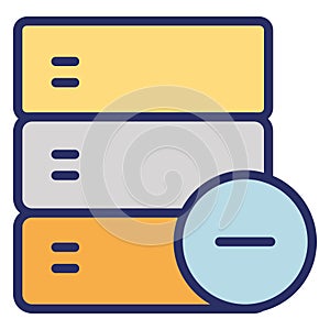 Database  Isolated Vector Icon fully editable