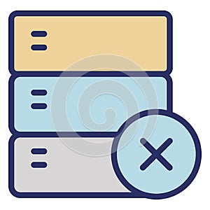 Database  Isolated Vector Icon fully editable