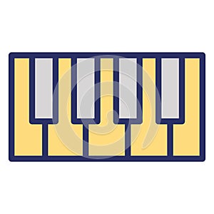 Keyboard instrument  Isolated Vector Icon fully editable