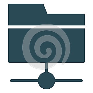 Connected folder  Isolated Vector Icon fully editable