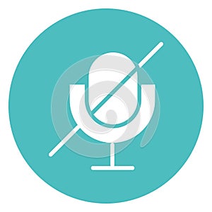 Mic not working  Isolated Vector Icon fully editable