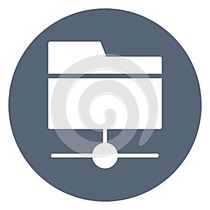 Connected folder  Isolated Vector Icon fully editable