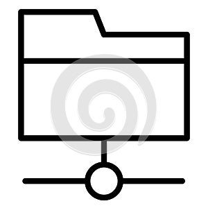 Connected folder  Isolated Vector Icon fully editable