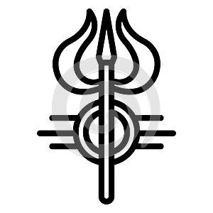 Trisula Isolated Vector Icon which can easily modify or edit