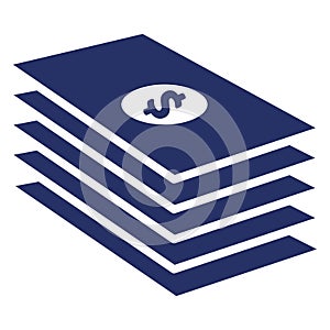 Bundle of dollars  Isolated Vector icon which can easily modify or edit