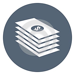 Bundle of dollars   Isolated Vector icon which can easily modify or edit