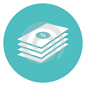 Bundle of dollars   Isolated Vector icon which can easily modify or edit