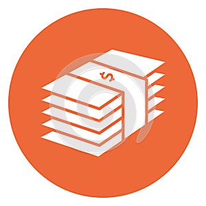 Bundle of dollars   Isolated Vector icon which can easily modify or edit