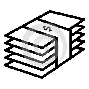 Bundle of dollars   Isolated Vector icon which can easily modify or edit