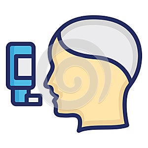 Asthma Isolated Vector Icon that can be easily modified or edit