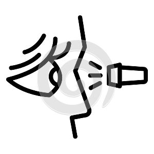 Eye checkup Isolated Vector Icon that can be easily modified or edit