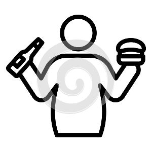 Junk food Isolated Vector Icon that can be easily modified or edit