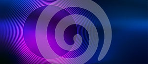 Vector Technological Concentric Circles in Pink and Blue Gradient Background Banner photo