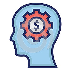 Brainstorming Isolated Vector Icon which can easily modify or edit