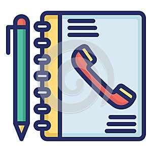 Address book Isolated Vector Icon which can easily modify or edit