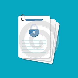 Document protection concept, confidential information and privacy idea