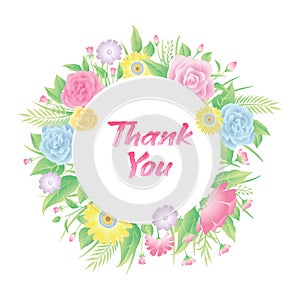 Beautiful frame floral template decoration