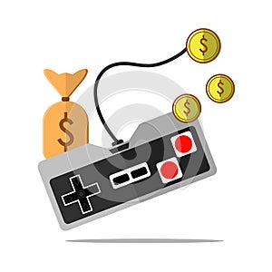 Illustration of a game making money