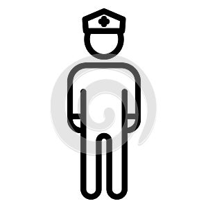 Basic RGBBasic  Constable, officer Isolated Vector icon which can easily modify or edit