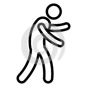 Basic RGB Man walking, pedestrian Isolated Vector icon which can easily modify or edit
