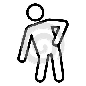 Basic RGB Man walking, pedestrian Isolated Vector icon which can easily modify or edit