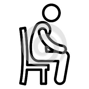 Basic RGB Man, man sitting,  Isolated Vector icon which can easily modify or edit