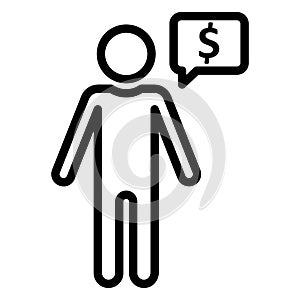 Basic RGB Businessman, businessperson Isolated Vector icon which can easily modify or edit