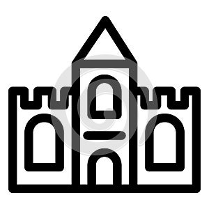 Basic RGB  Building, castle Vector Icon which can easily modify or edit