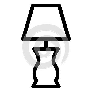Basic RGB  Bedside, bulb Vector Icon which can easily modify or edit