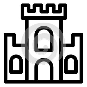 Basic RGB  Castle, building Vector Icon which can easily modify or edit