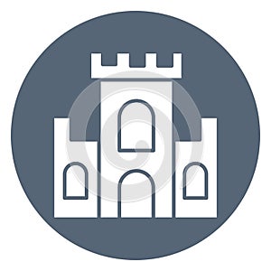Basic RGB  Castle, building Vector Icon which can easily modify or edit