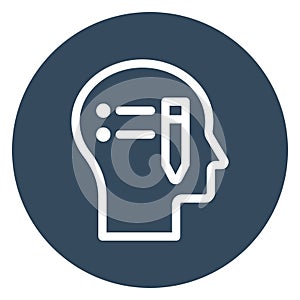 Conceptual learning, creative learning, Line vector icon which can easily modify or edit