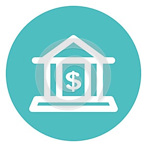 Bank, finance bold line vector icon which can easily modify or edit