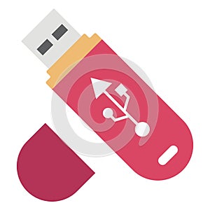 Usb Color Vector Icon which can easily modify or edit
