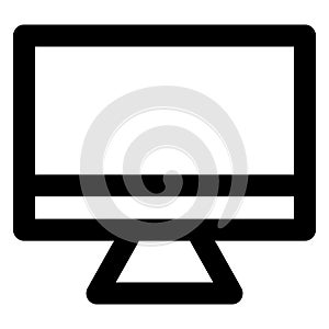 Display, lcd Bold Outline Vector icon which can easily modified or edited