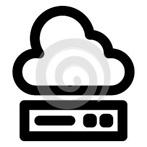 Ban server, cloud blocked Bold Outline Vector icon which can easily modified or edited Ban server, cloud blocked Bold Outline Vec