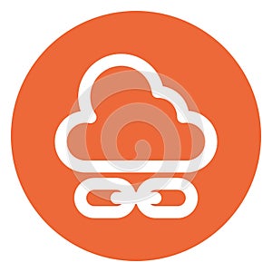 Cloud computing, cloud data Bold Outline Vector icon which can easily modified or edited