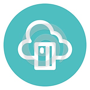 Cloud computing, digital storage Bold Outline Vector icon which can easily modified or edited