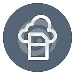 Cloud computing, digital storage Bold Outline Vector icon which can easily modified or edited