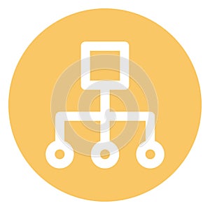 Hierarchy, network Bold Outline Vector icon which can easily modified or edited