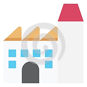 Factory Color Vector Icon which can easily modify or edit