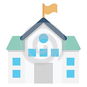 Institute color vector icon which can easily modify or edit