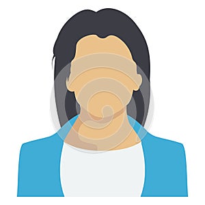 Woman color vector icon which can easily modify or edit