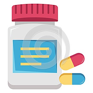 Food Supplements color vector icon which can easily modify or edit