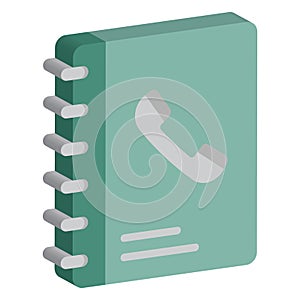 Address book, biography Isolated isolated vector icon which can easily modify which can easily modify or edit