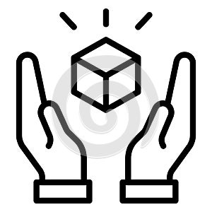 Cube, insure Vector icon which can easily modify