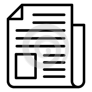 Article, journal Vector icon which can easily modify