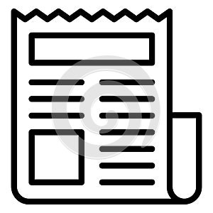 Article, journal Vector icon which can easily modify